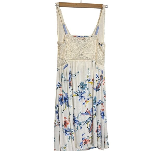 Triumph Amourette Spotlight Chemise Sz S Floral Lace Whimsy Baby Doll Dress Bird - Picture 2 of 5